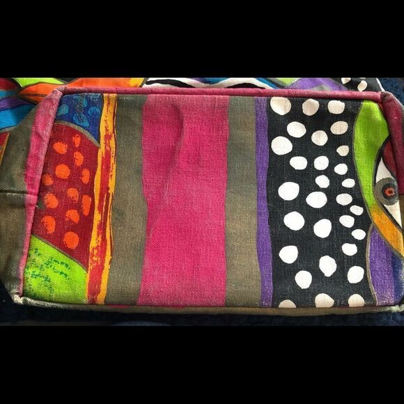 Beautiful artistic tote/ beach bag by Laurel Burch - Picture 2 of 3